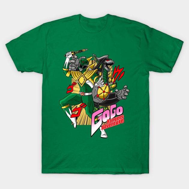 Go Go Rangers Adventure (Green) T-Shirt by BuckRogers